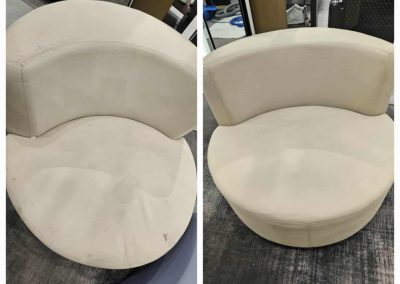 white chair upholstery cleaning